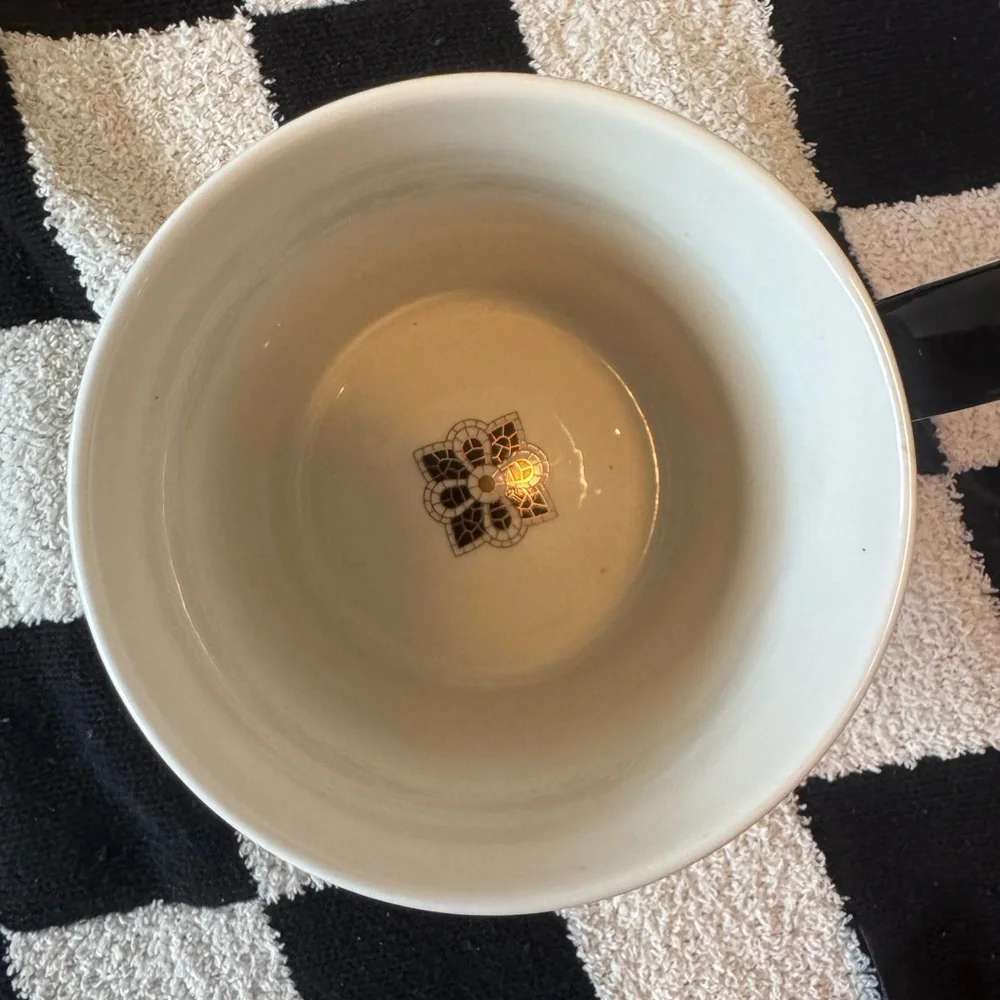 Anthropologie NYC Ceramic Mug in White, Black & Rose Gold - Picture 6 of 9